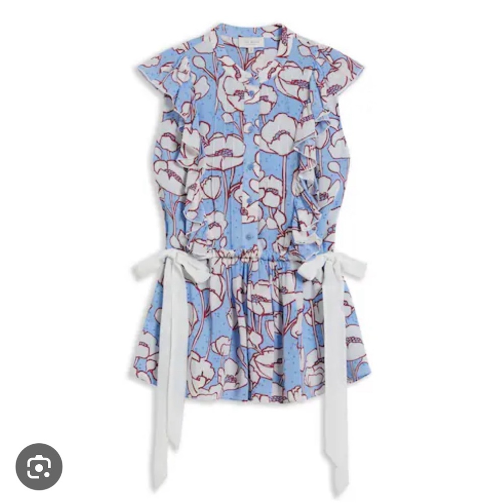 Ted baker Poppy Peplum Top With Contrast Ties size 4